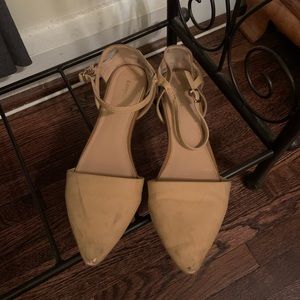 Express nude strappy flats